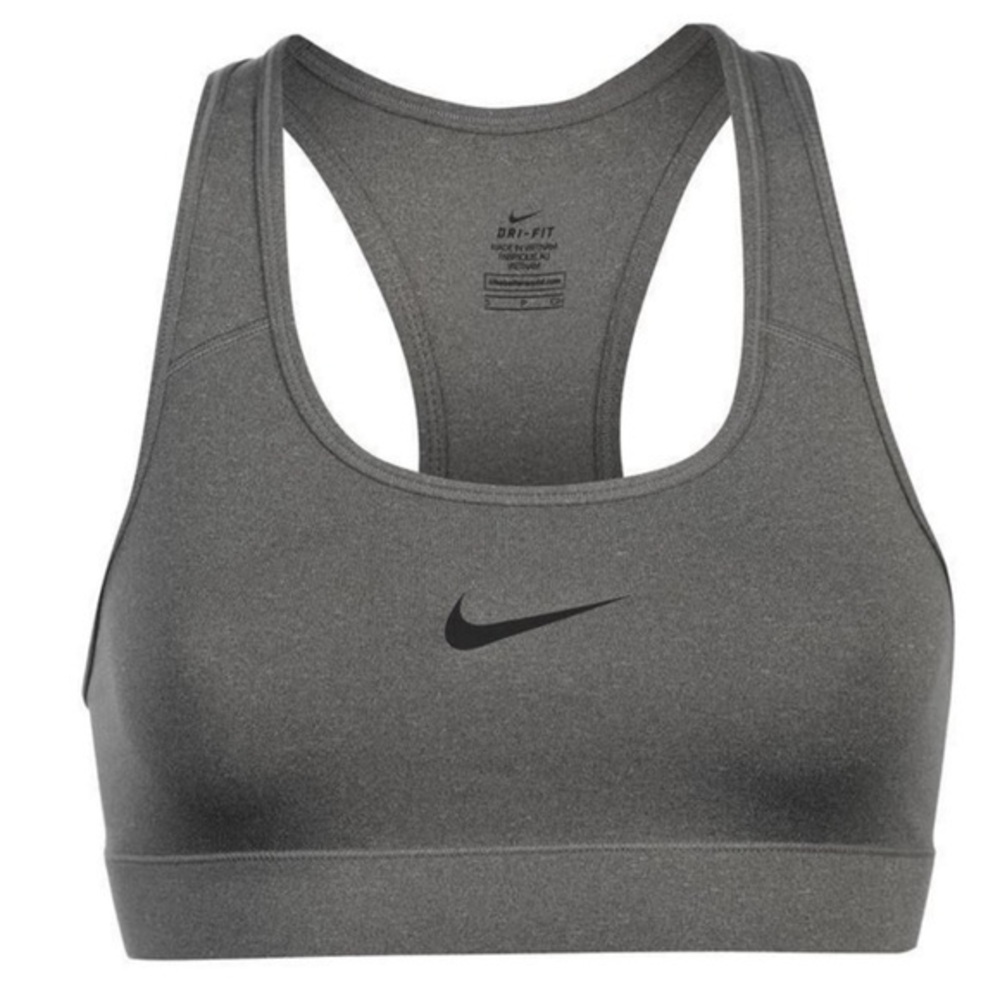 Nike Dri-Fit charcoal gray racerback sports bra size M - Picture 1 of 4